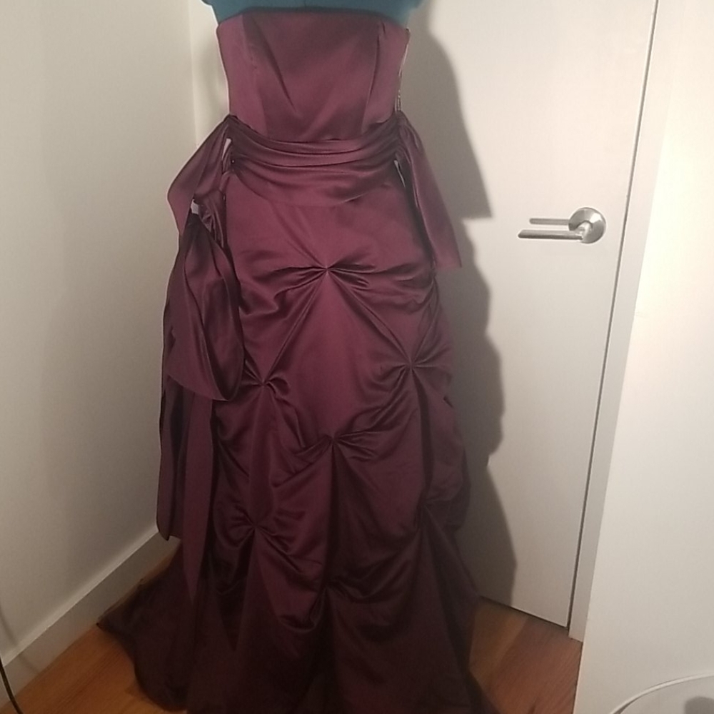 Evening gown wine color